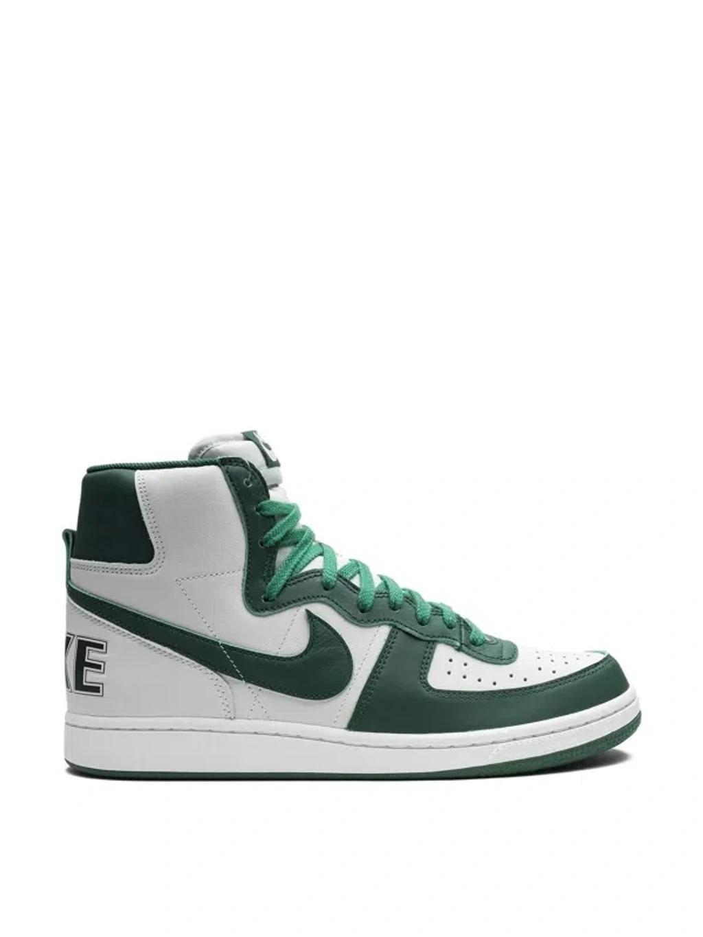 NIKE Terminator Leather High-top Sneakers In Green Product Image