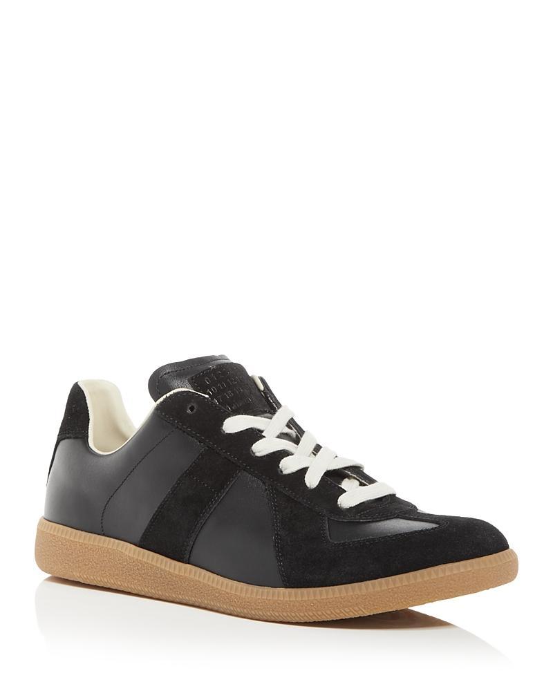 Mens Replica Leather & Suede Low-Top Sneakers Product Image