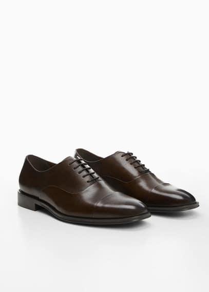 MANGO MAN - Elongated leather suit shoes brownMen Product Image