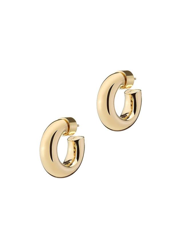 Womens Samira 10K Gold-Plated Micro Huggie Earrings Product Image