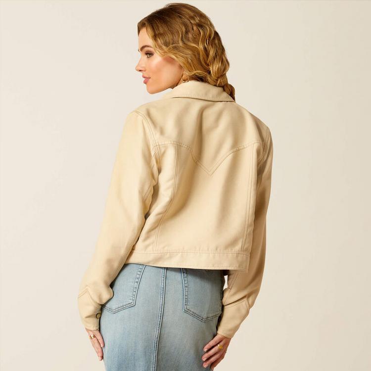 Ariat® Ladies' Oyster Grey Rodeo Cropped Jacket Product Image