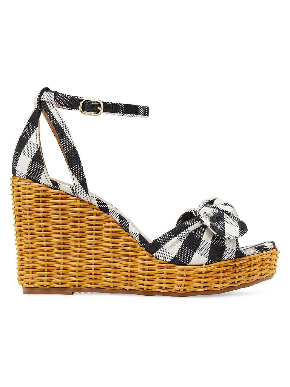 Kate Spade New York tianna gingham wicker wedge sandal Product Image