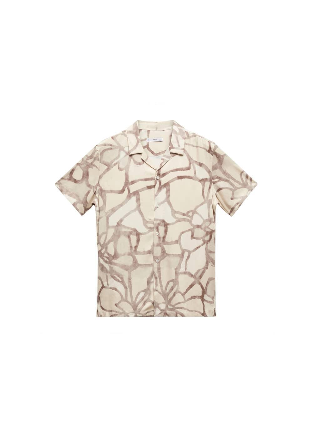 Mango Mens Printed Short-Sleeved Shirt Product Image