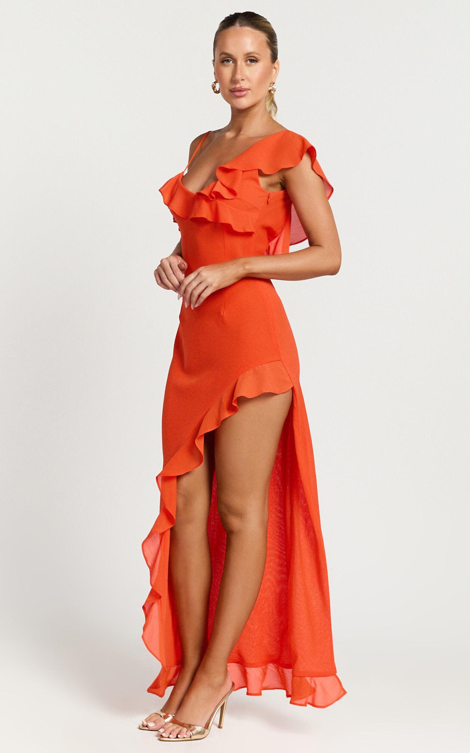 Runaway The Label -  Dalia Maxi Dress in Tangerine Product Image