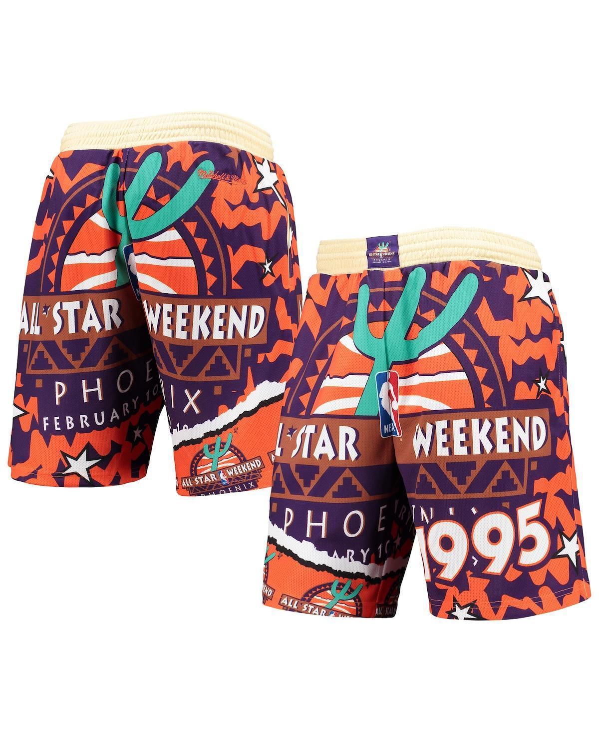 Mens Mitchell & Ness Orange Hardwood Classics 1995 All-Star Weekend Jumbotron 2.0 Mesh Shorts - Orange Product Image