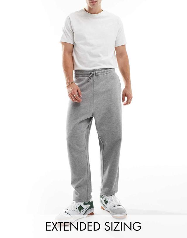 ASOS DESIGN essential oversized sweatpants in heather gray Product Image