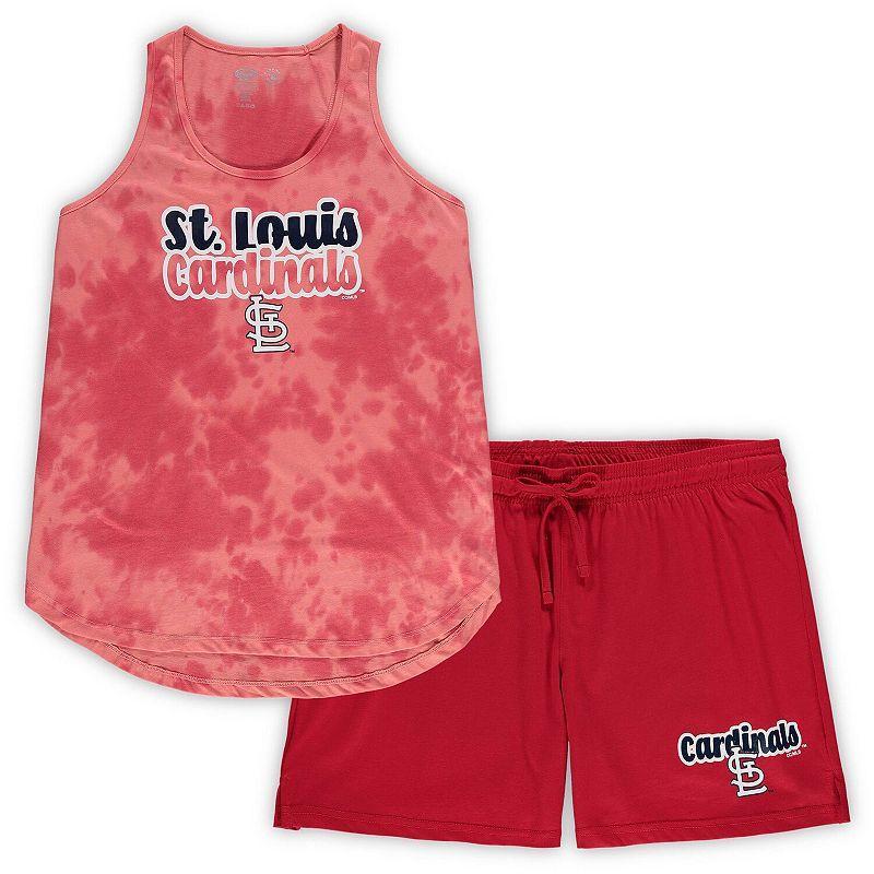 Womens Concepts Sport St. Louis Cardinals Plus Size Cloud Tank Top & Shorts Sleep Set Product Image