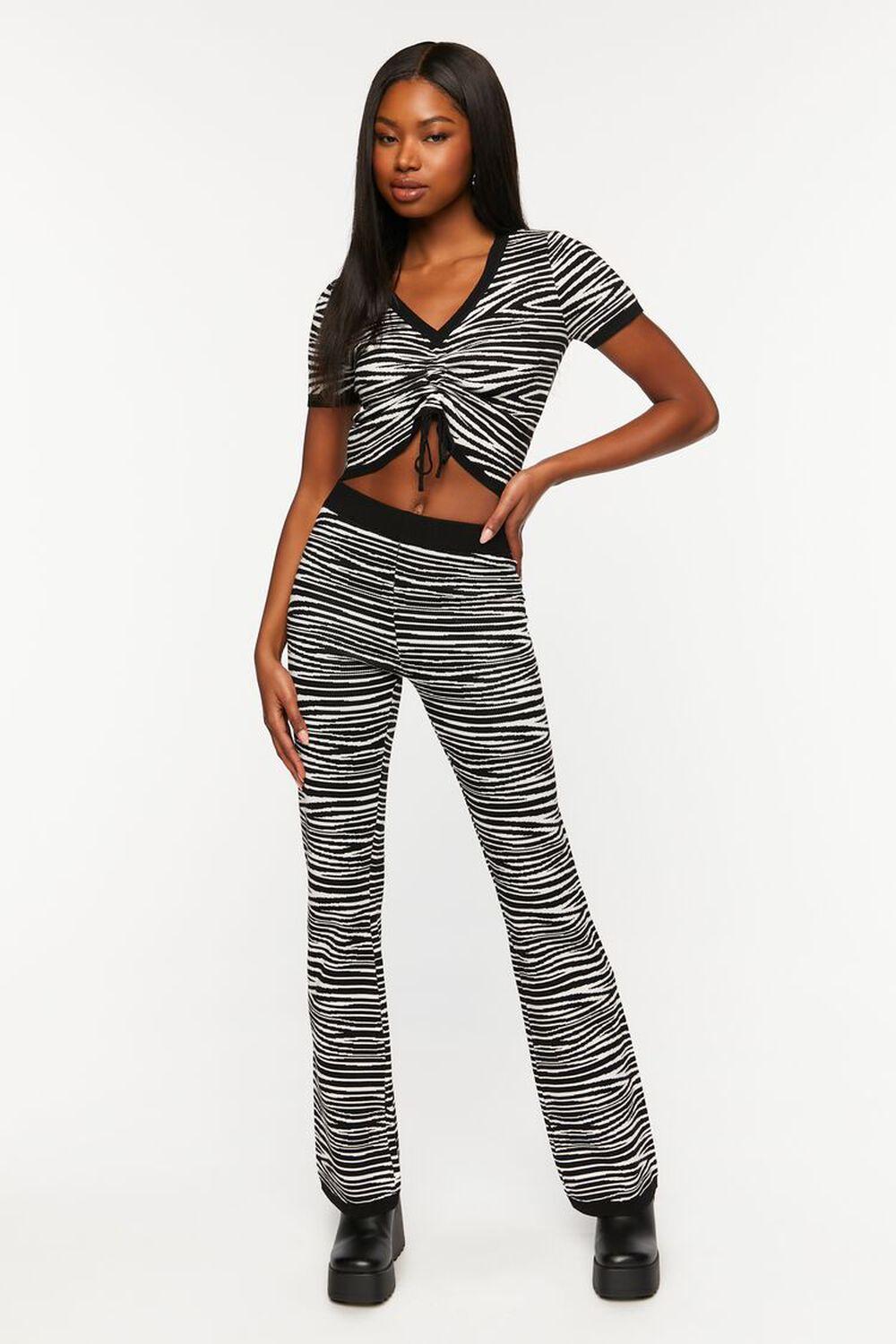 Zebra Print Flare Pants | Forever 21 Product Image