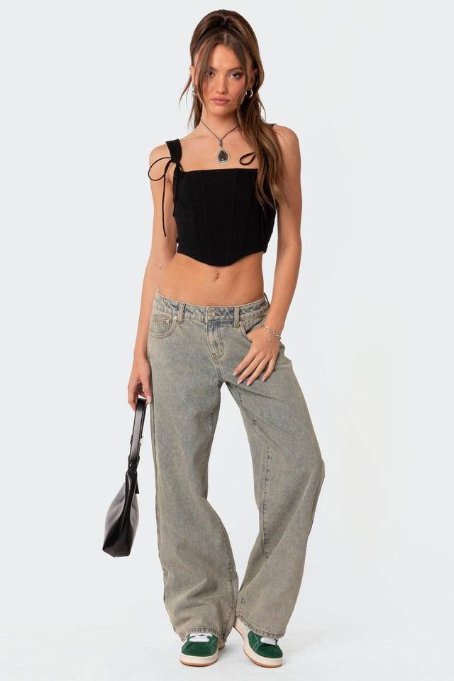 Magda Low Rise Acid Wash Jeans Product Image