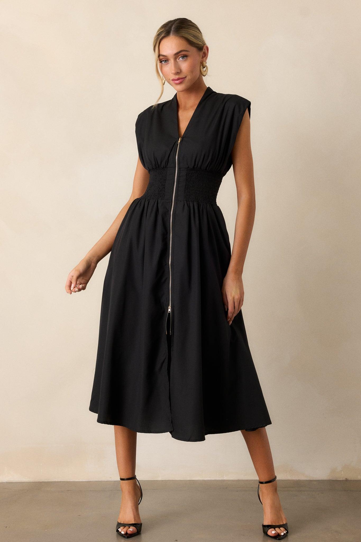 Circle Of Friends Black Midi Dress Product Image