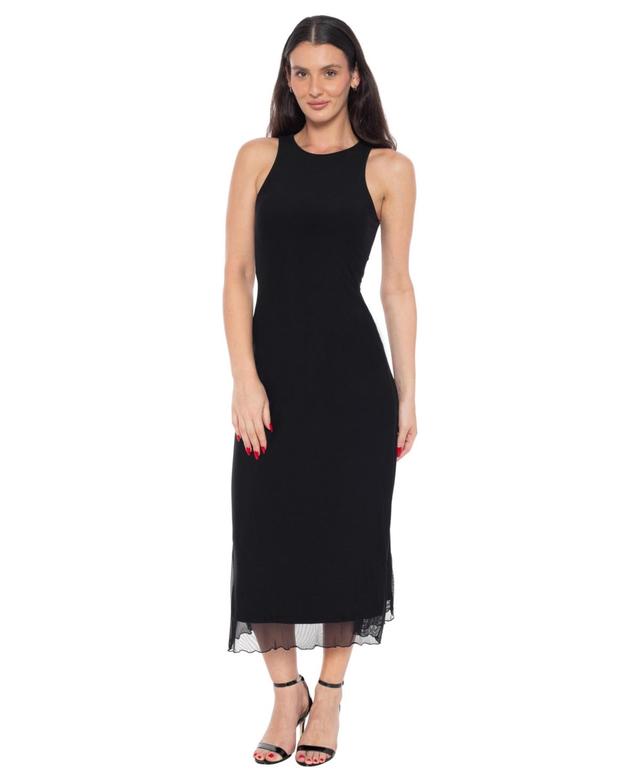 Bebe Womens PowerMesh A-line Maxi Dress Product Image