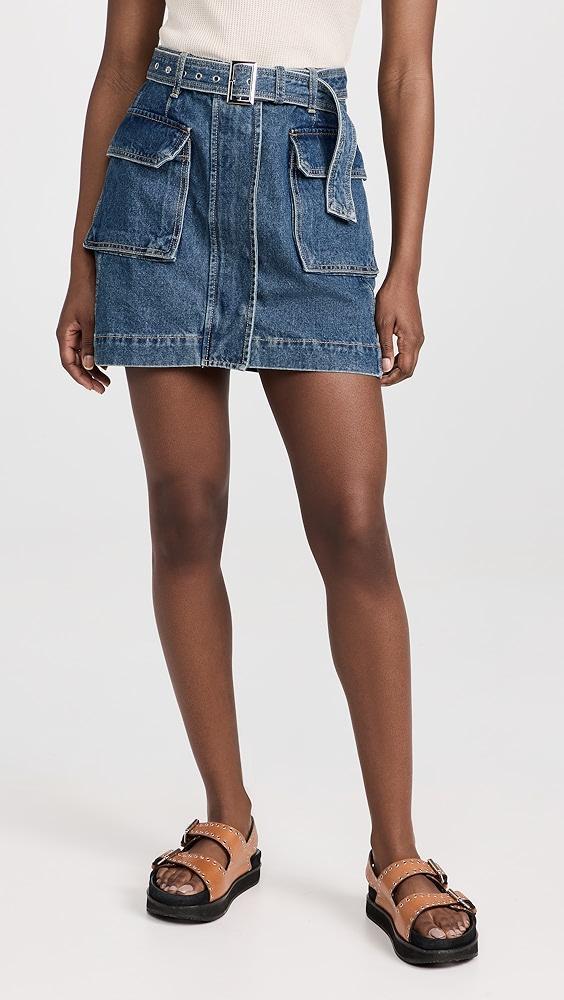 Pixie Market AR Denim Cargo Belted Mini Skirt | Shopbop product image