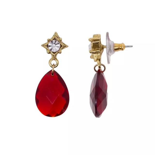 1928 Red Bead Drop Earrings, Womens Product Image