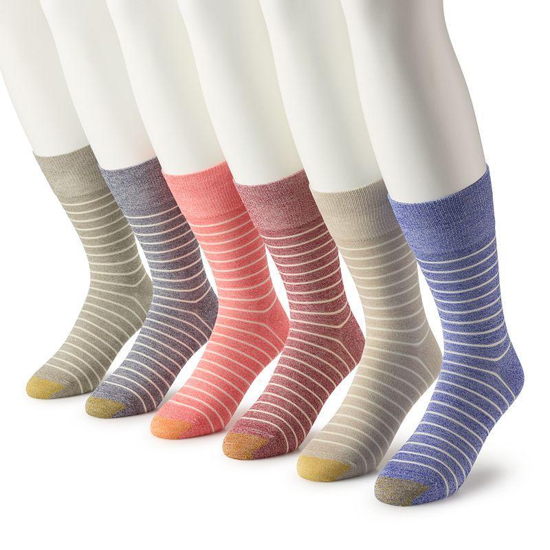 Mens GOLDTOE 6-Pack Cambridge Crew Socks Product Image