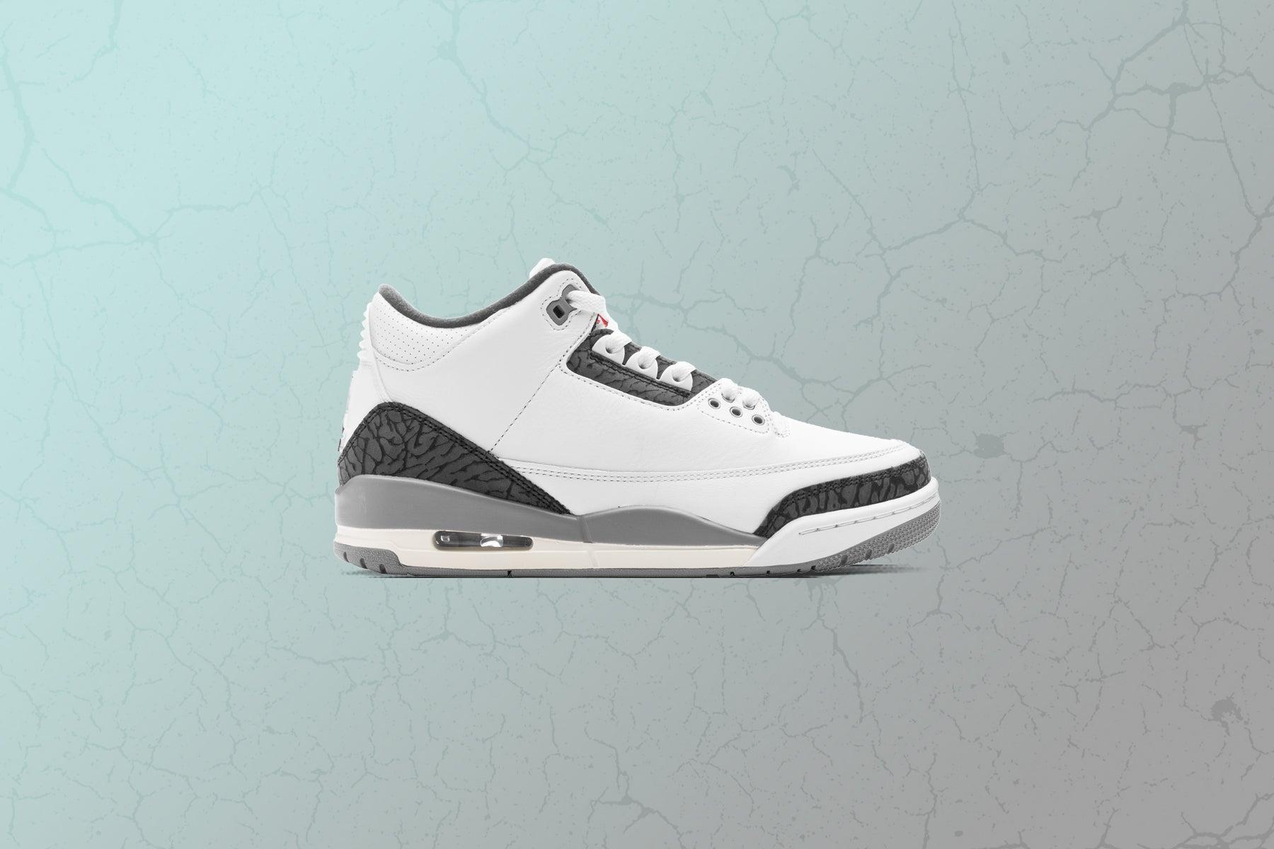 Air Jordan 3 Retro 'Grey Cement' - Summit White/Fire Red/Cement Grey Male Product Image