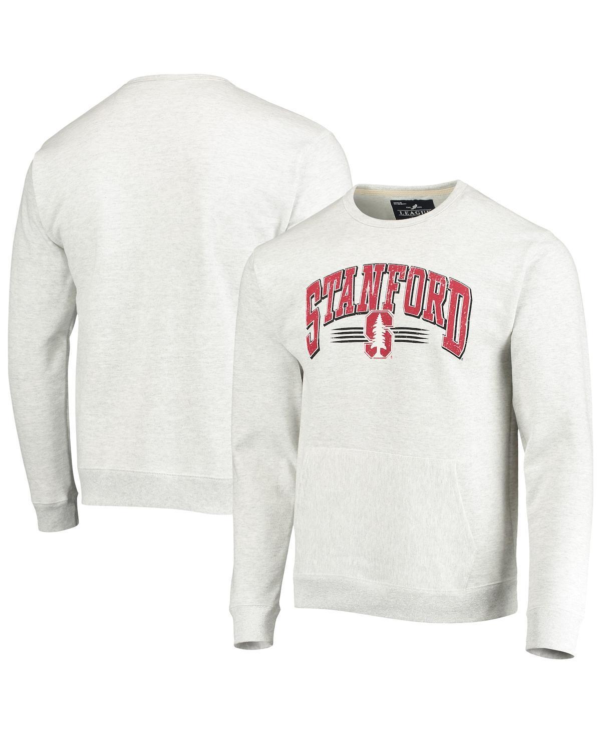 Mens League Collegiate Wear Heathered Gray Stanford Cardinal Upperclassman Pocket Pullover Sweatshirt Product Image