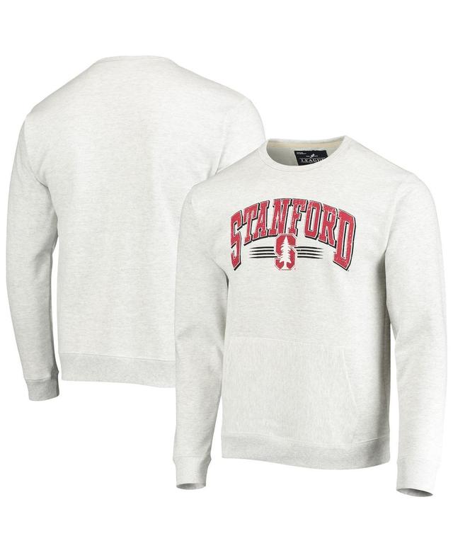 Mens League Collegiate Wear Heathered Gray Stanford Cardinal Upperclassman Pocket Pullover Sweatshirt Product Image