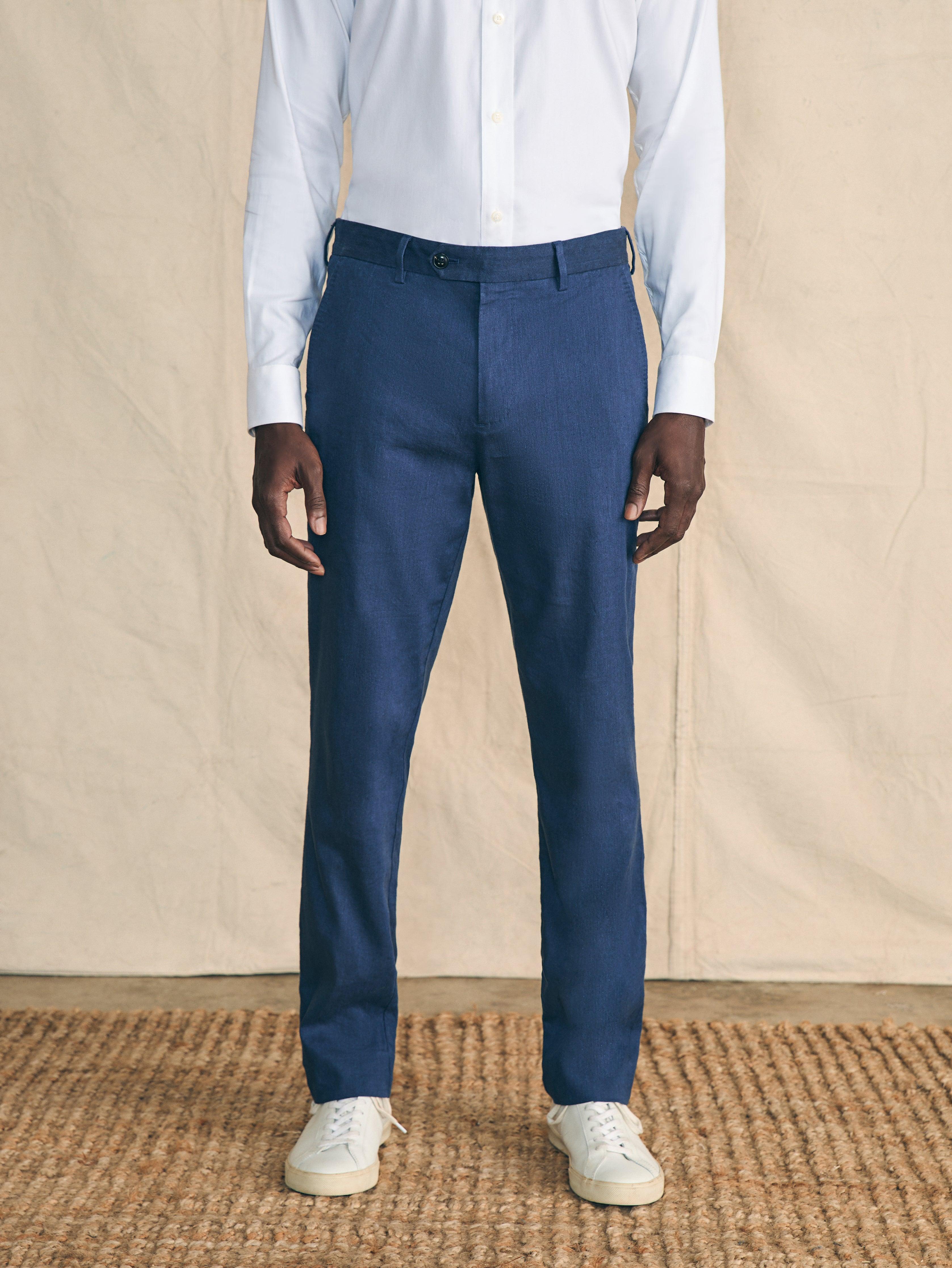 Movement™ Flex Linen Trouser - Deep Sea Navy Male Product Image