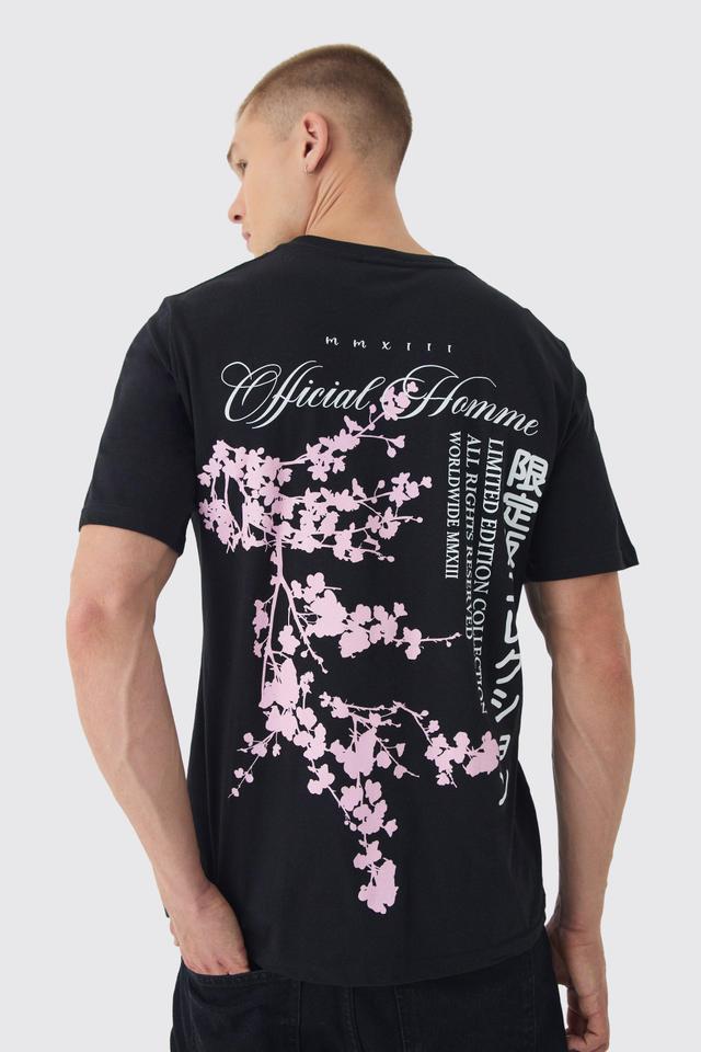 Blossom Back Graphic T-shirt | boohooMAN USA Product Image