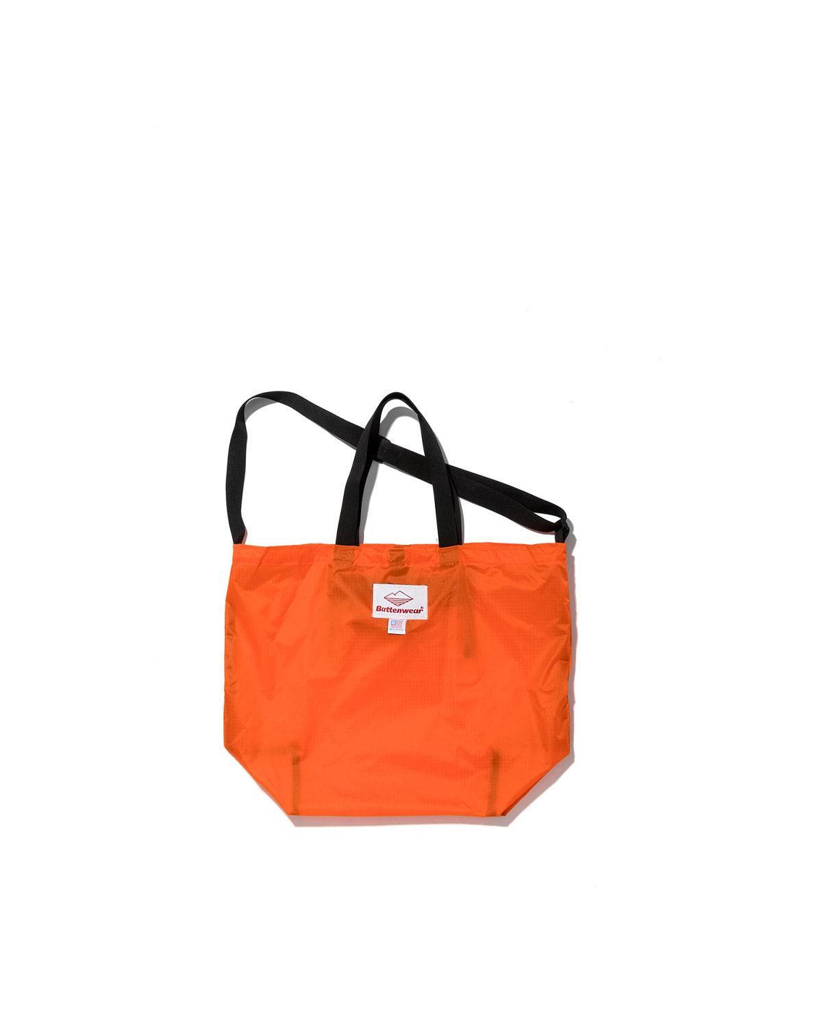 Mini Packable Tote / Orange x Black Product Image