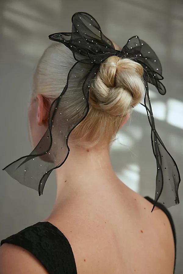 Twisted Ribbon Hair Bow Clip Womens at Urban Outfitters Product Image