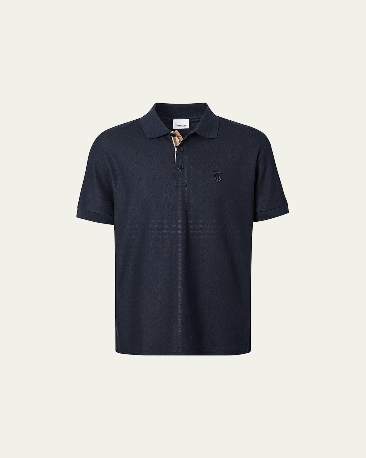 Mens Eddie Piqu Polo Shirt Product Image