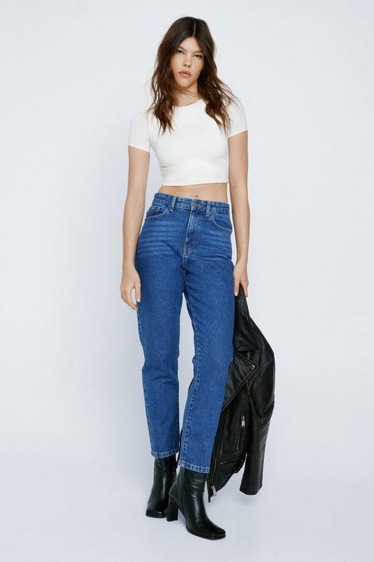 Denim High Waisted Mom Jeans product image