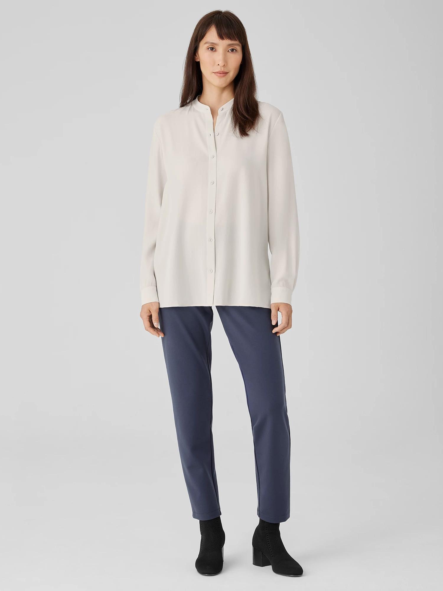 EILEEN FISHER Washable Flex Ponte Pant  Cassis  female  size: Petite Regular Product Image