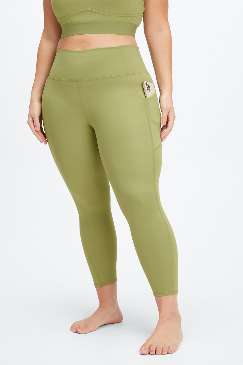 Fabletics Oasis High-Waisted 7/8 Legging Womens green plus Size 2X Product Image