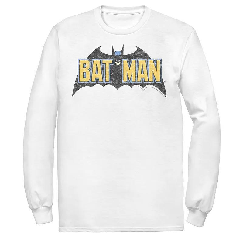 Mens DC Comics Batman Distressed Vintage Text Logo Tee Product Image