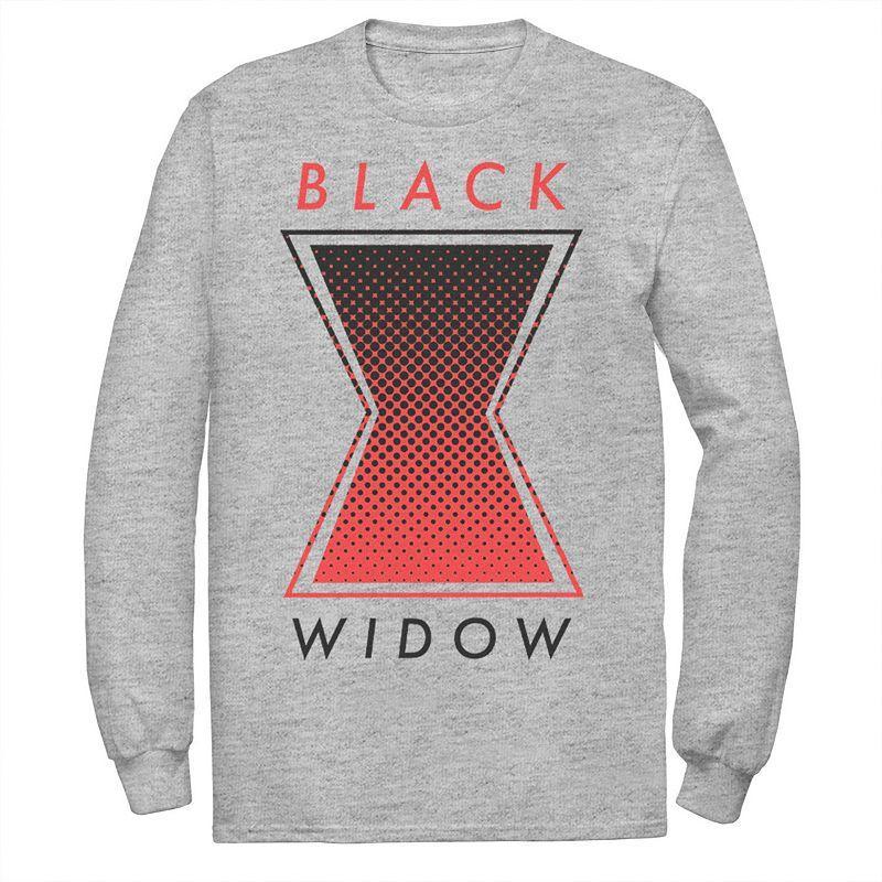 Mens Marvel Black Widow Gradient Logo Tee Athletic Grey Product Image