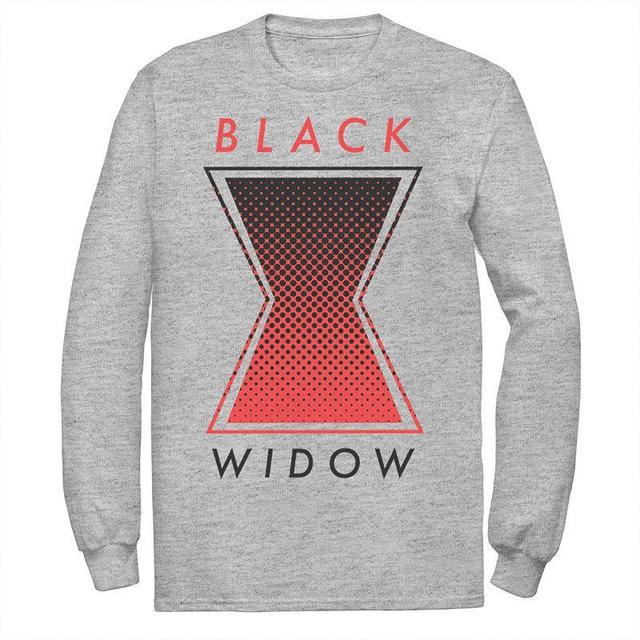 Mens Marvel Black Widow Gradient Logo Tee Med Grey Product Image