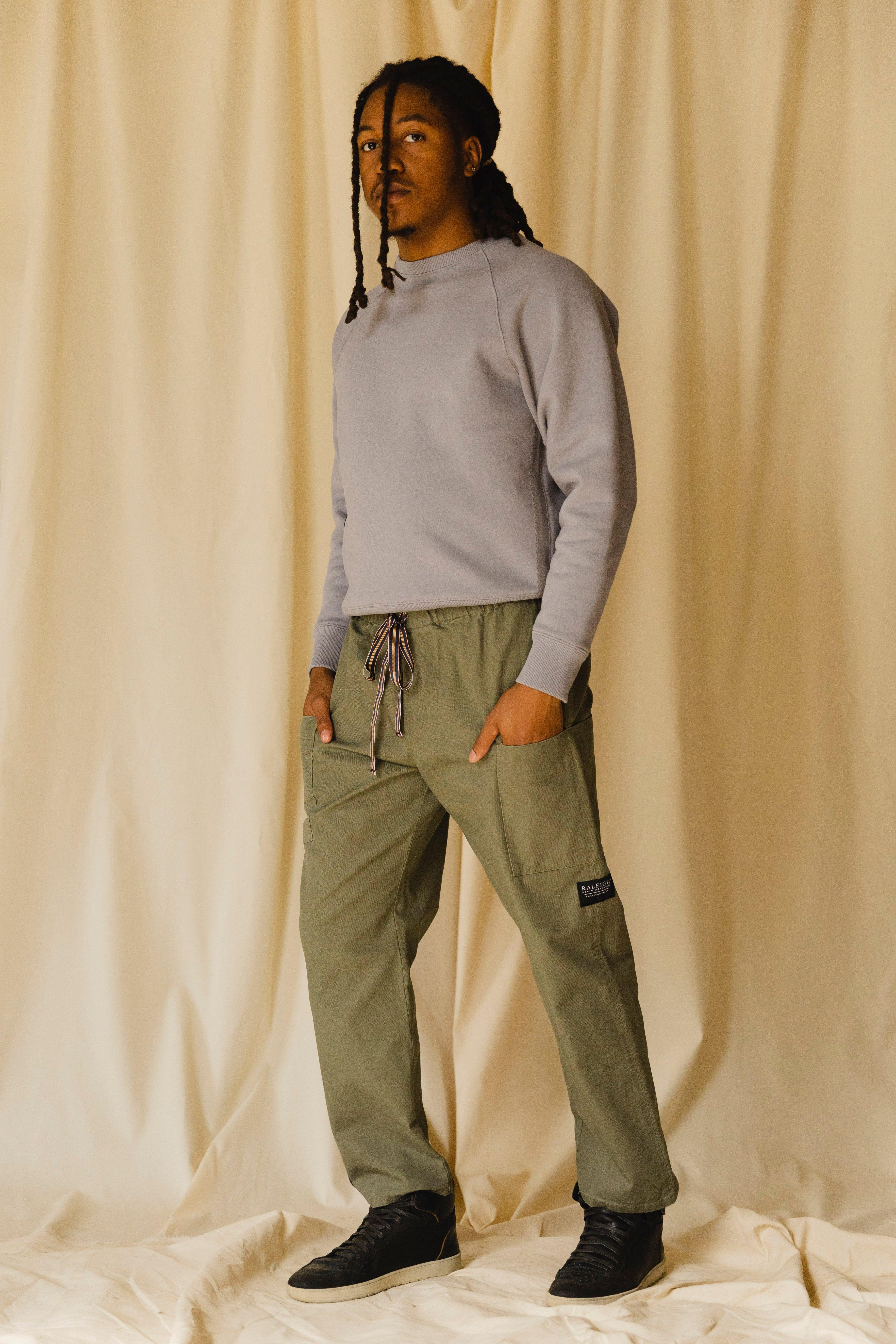 Drawstring Pant | Olive Canvas Male Product Image