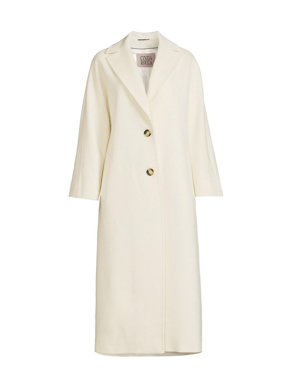 Womens Wool Two-Button Coat Product Image