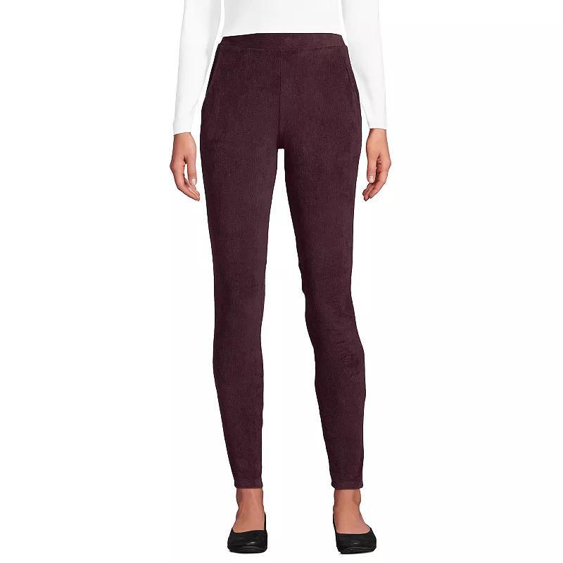 Petites Lands End Sport Knit High-Rise Corduroy Leggings, Womens Product Image