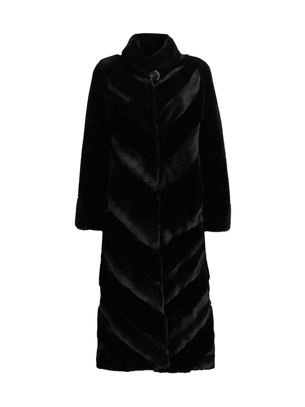 Womens Faux-Mink Long Coat product image