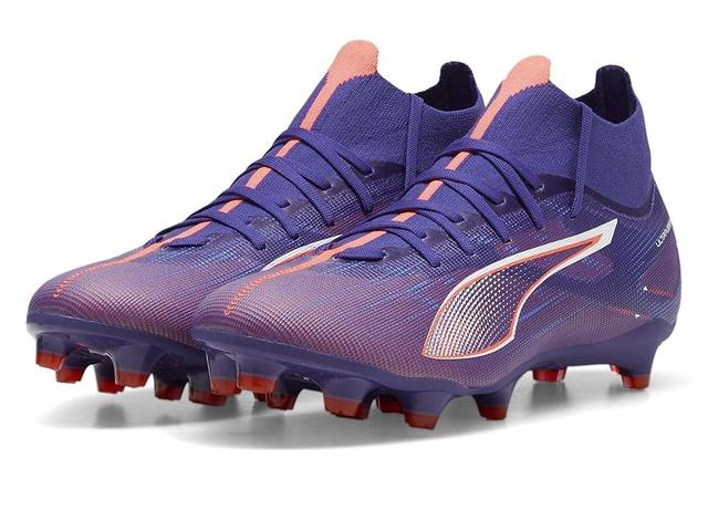 PUMA Ultra 5 Match+ Fg/Ag (Lapis Lazuli-Puma White-Sunset Glow) Women's Soccer Shoes Product Image