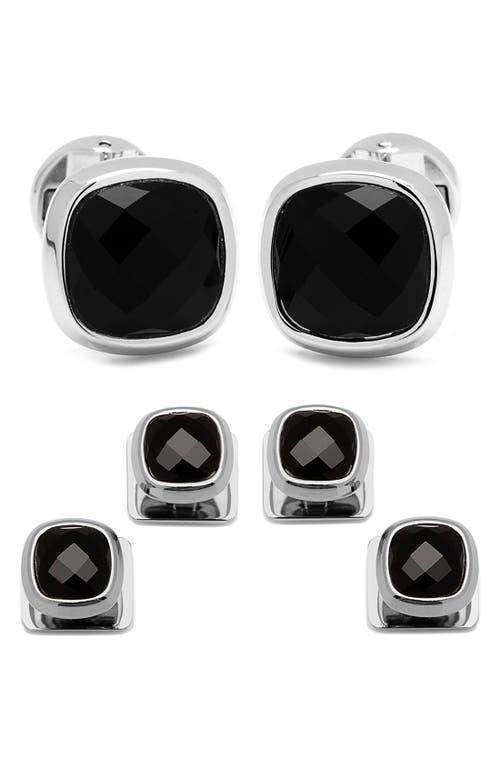 Cufflinks, Inc. Ox and Bull Trading Co. Onyx Cuff Links & Shirt Stud Set Product Image