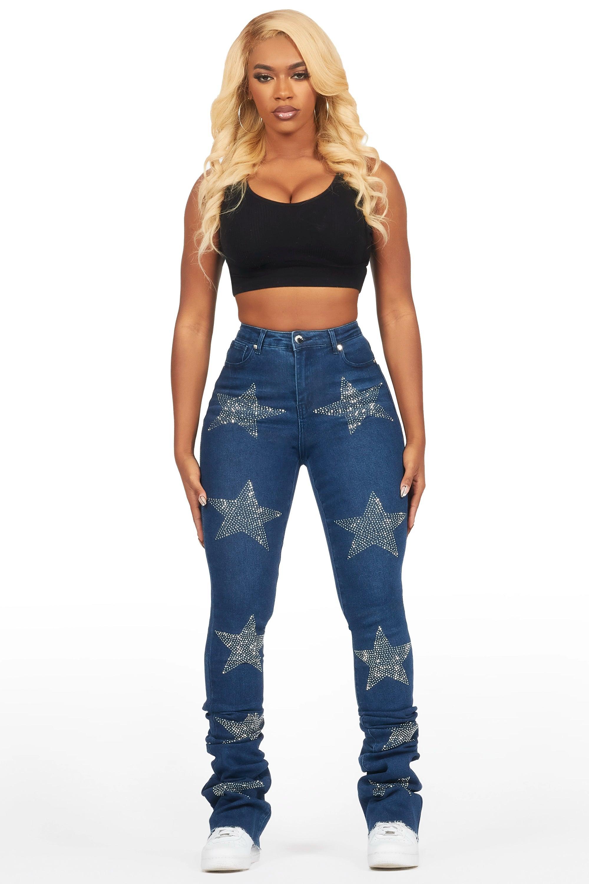 Stargirl Dark Wash Super Stacked Jean Female Product Image