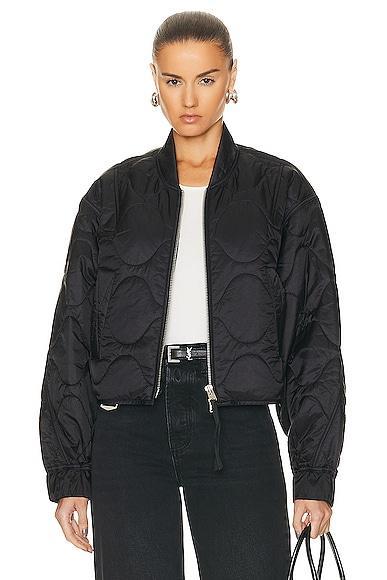 AGOLDE x Shoreditch Ski Club Iona Quilted Jacket Black. (also in ). Product Image