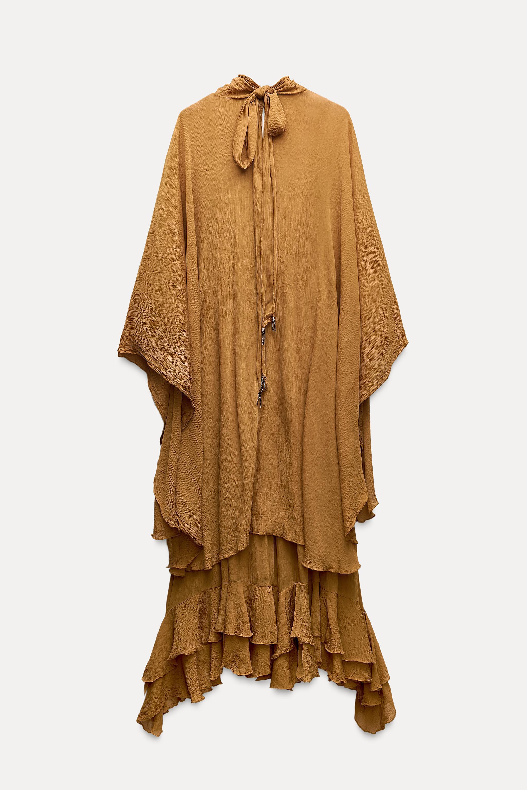 RUFFLED CAPE DRESS ZW COLLECTION Product Image