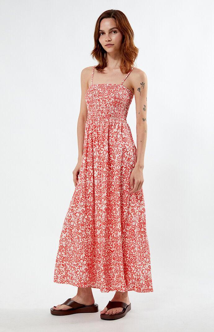 Rhythm Women's Islander Floral Shirred Midi Dress Product Image