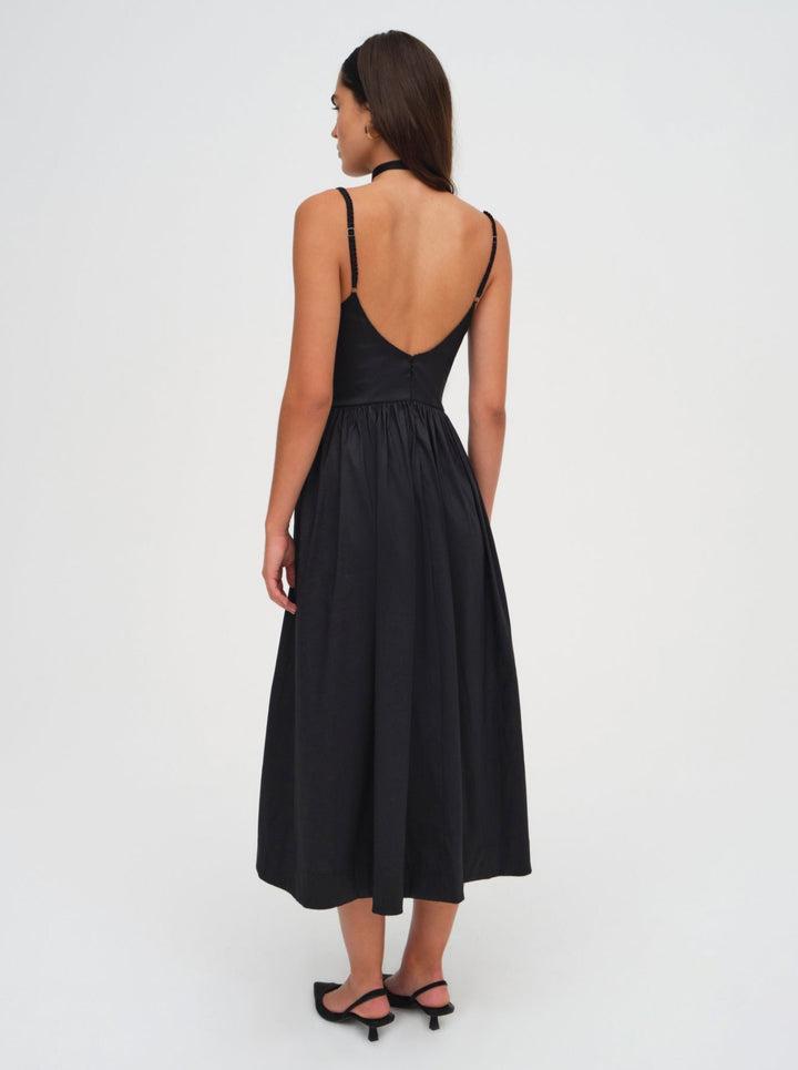 Doris Midi Dress — Black Product Image