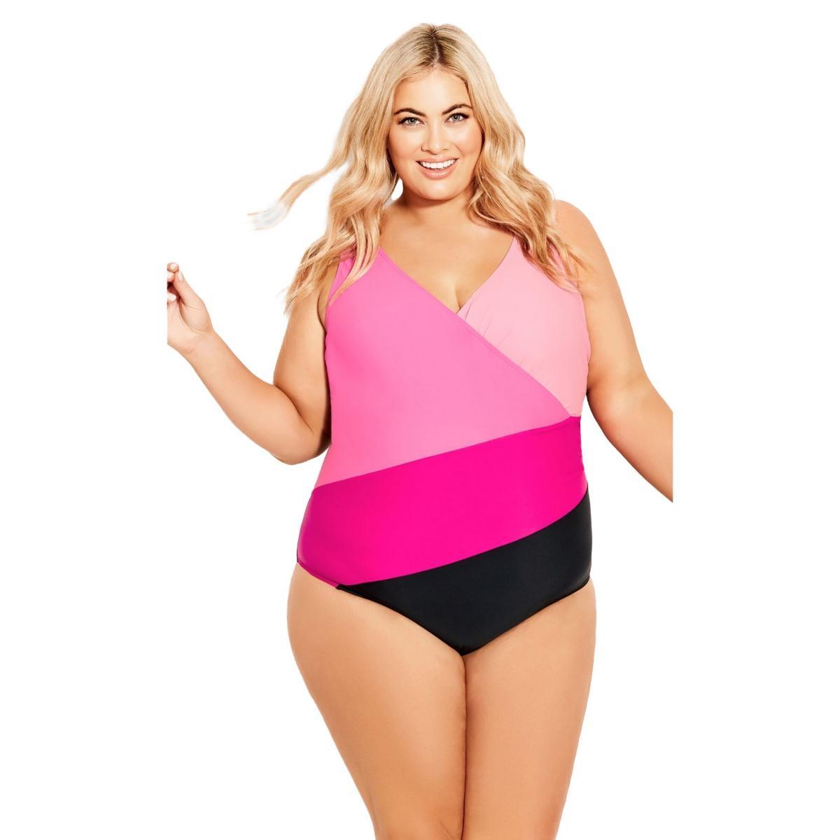 Avenue Womens Spliced 1 Piece Product Image