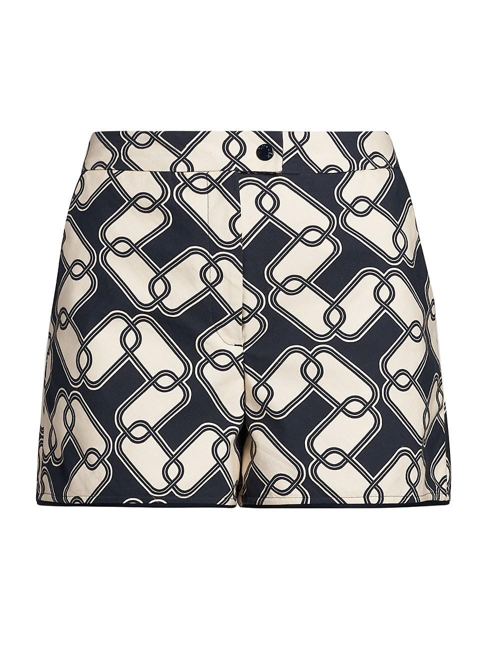 Womens Abstract Cotton Shorts Product Image