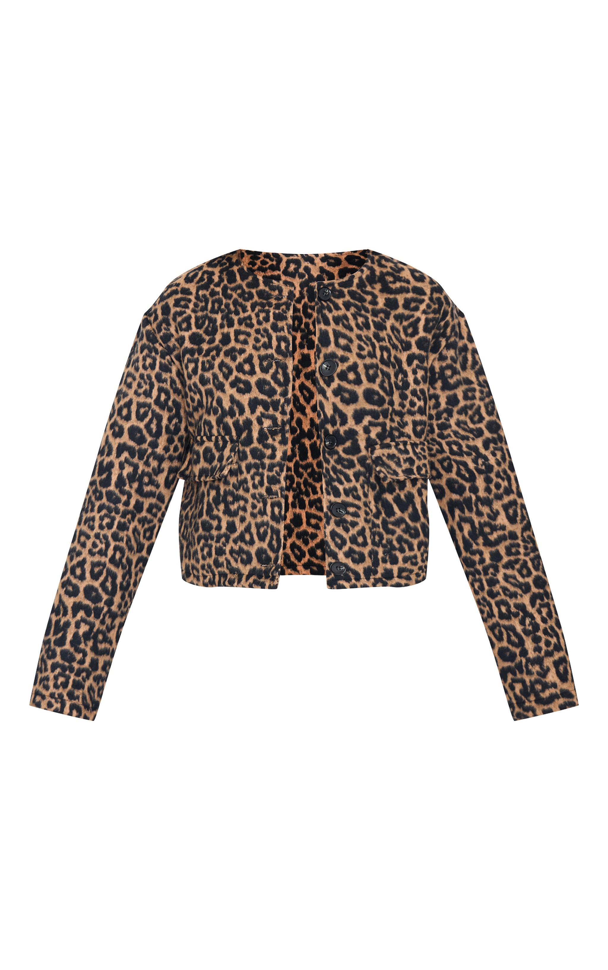 Leopard Wool Look Jacket Product Image