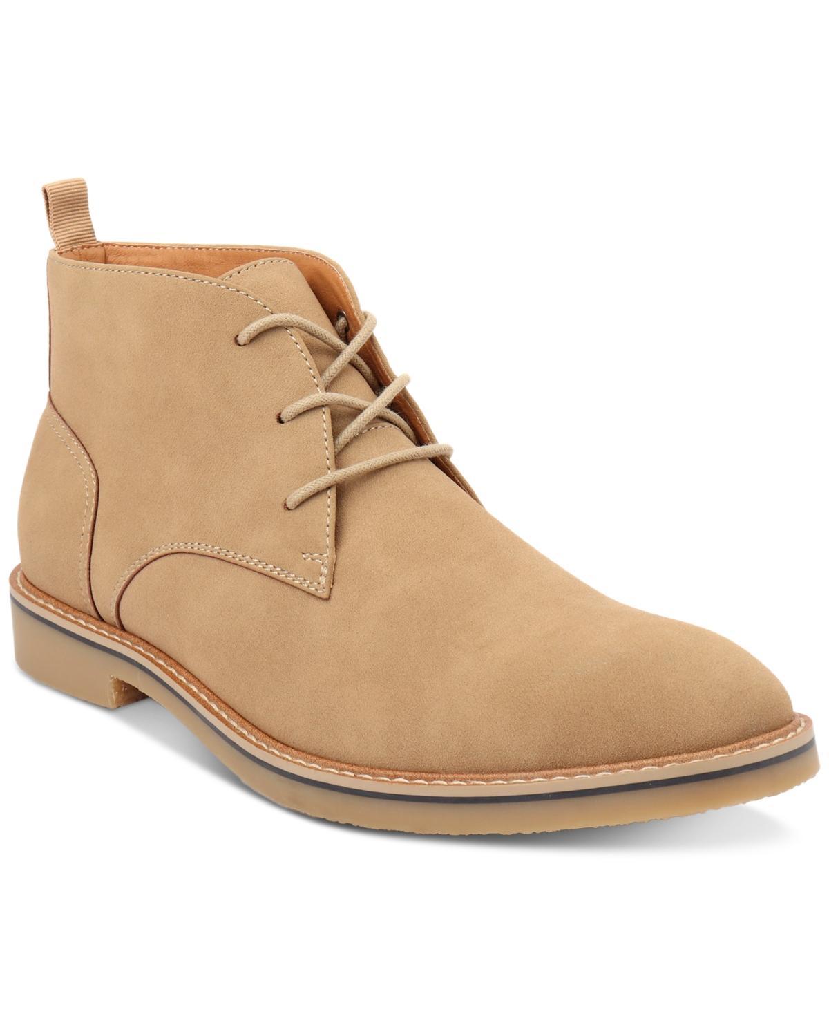 Alfani Mens Faux-Leather Lace-Up Chukka Boots, Created for Macys Mens Shoes Product Image