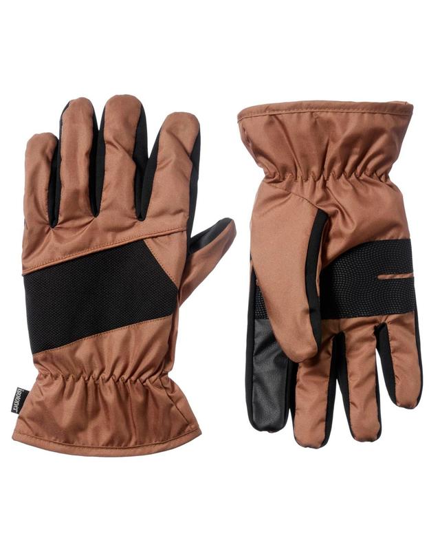 Isotoner Signature Mens Insulated Water Repellent Tech Stretch Piecing Gloves with Touchscreen Technology Product Image