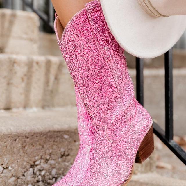 Taylor Pink Rhinestone Boot FINAL SALE Product Image