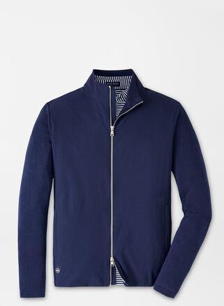 Peter Millar Mens Solstice Performance Hybrid Full-Zip Cardigan | Color: Navy | Size: XXL Product Image